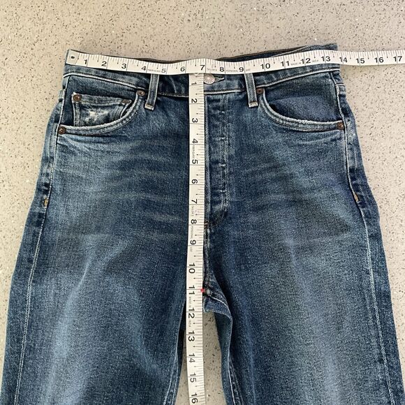 Agolde Jeans Blue Nico High Rise Button Fly Distressed 26 - Picture 7 of 13